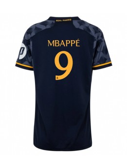 Billige Real Madrid Kylian Mbappe #9 Bortedrakt Dame 2023-24 Kortermet